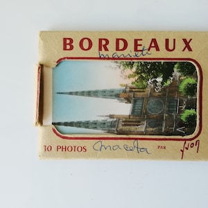 Vintage France  Postcards Set - Original Envelope - 1950s Bordeaux Landscapes - Set of 10 Color Postcards,  - Retro Travel Memorabilia