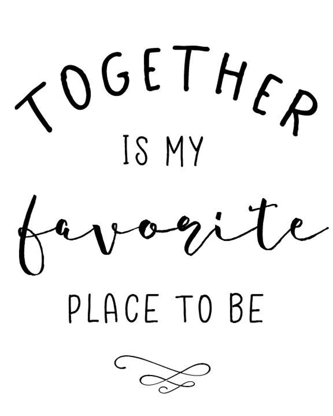Together is My Favorite Place to Be Wedding Sign Home Decor Etsy