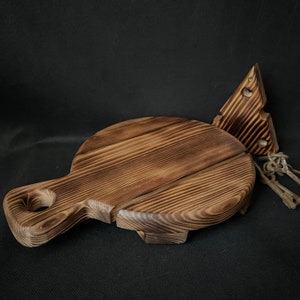 Wood pedestal tray Wood tray riser Bathroom sink Rustic farmhouse pedestal tray Wood tray for display Wood table riser Cottage core