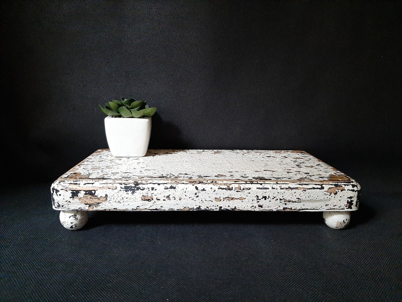 Farmhouse wooden risers for display Decorative wooden tray or Etsy