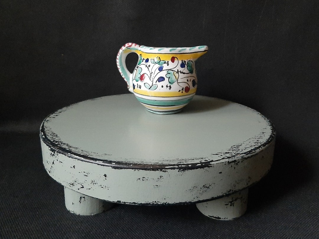 Round Sage Riser Handmade Sage Green Farmhouse Tray: Round Wood Table Riser - Etsy