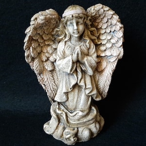 Small angel figurine Winged cherub figurine Angel figurine statue  Praying cherub statue Winged angel decor Home decor items aesthetic
