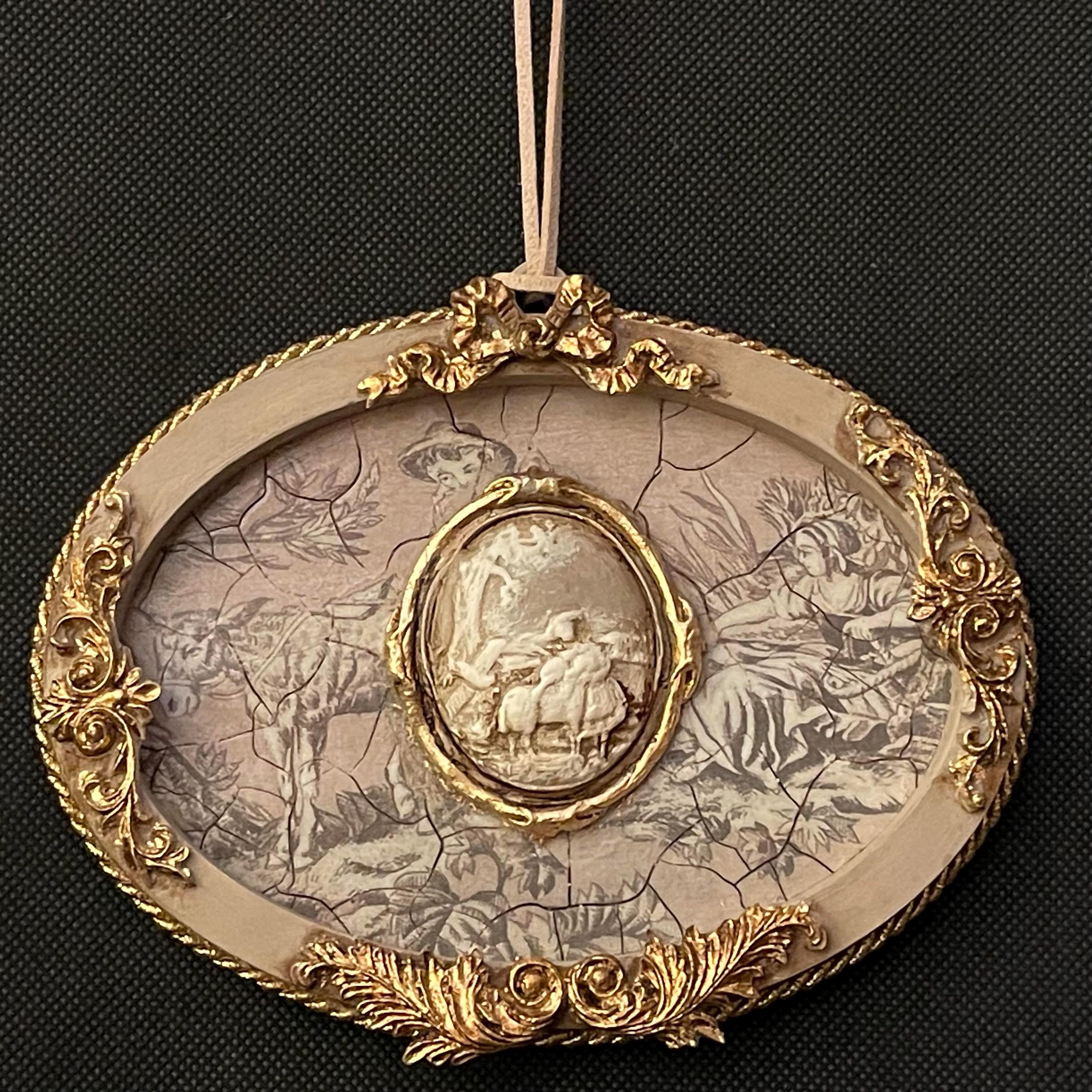 Handmade Toile De Jouy Cameo Wall Decor, French Rococo Ornament - Etsy