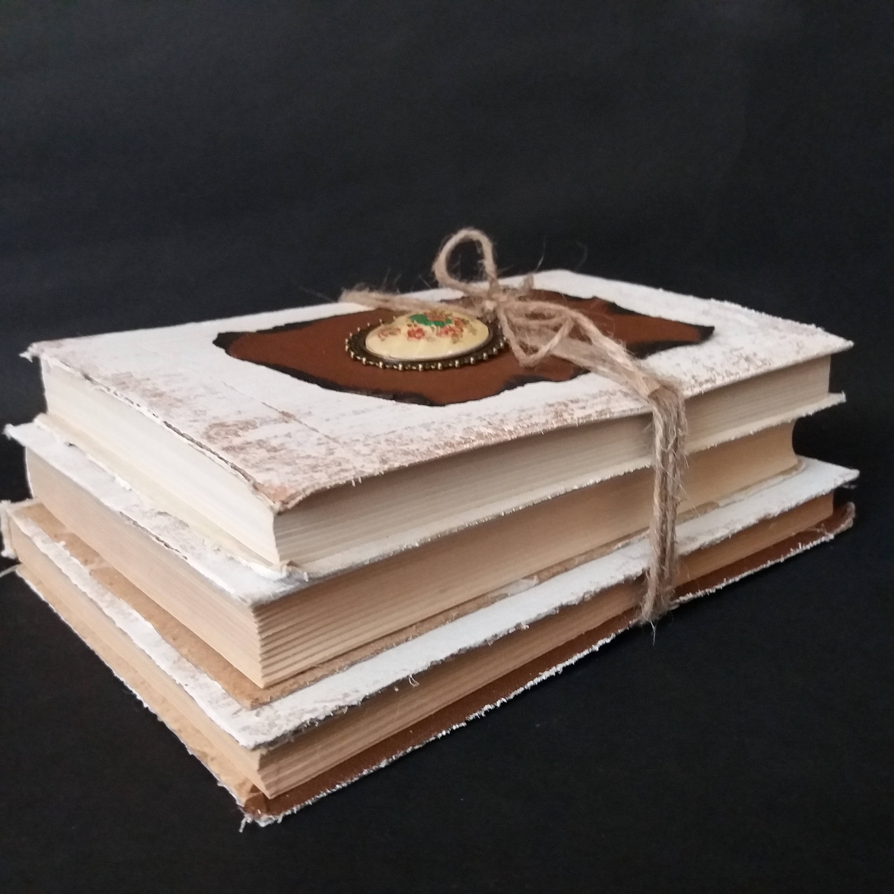 Decorative book bundle Old decorative books Altered book Etsy