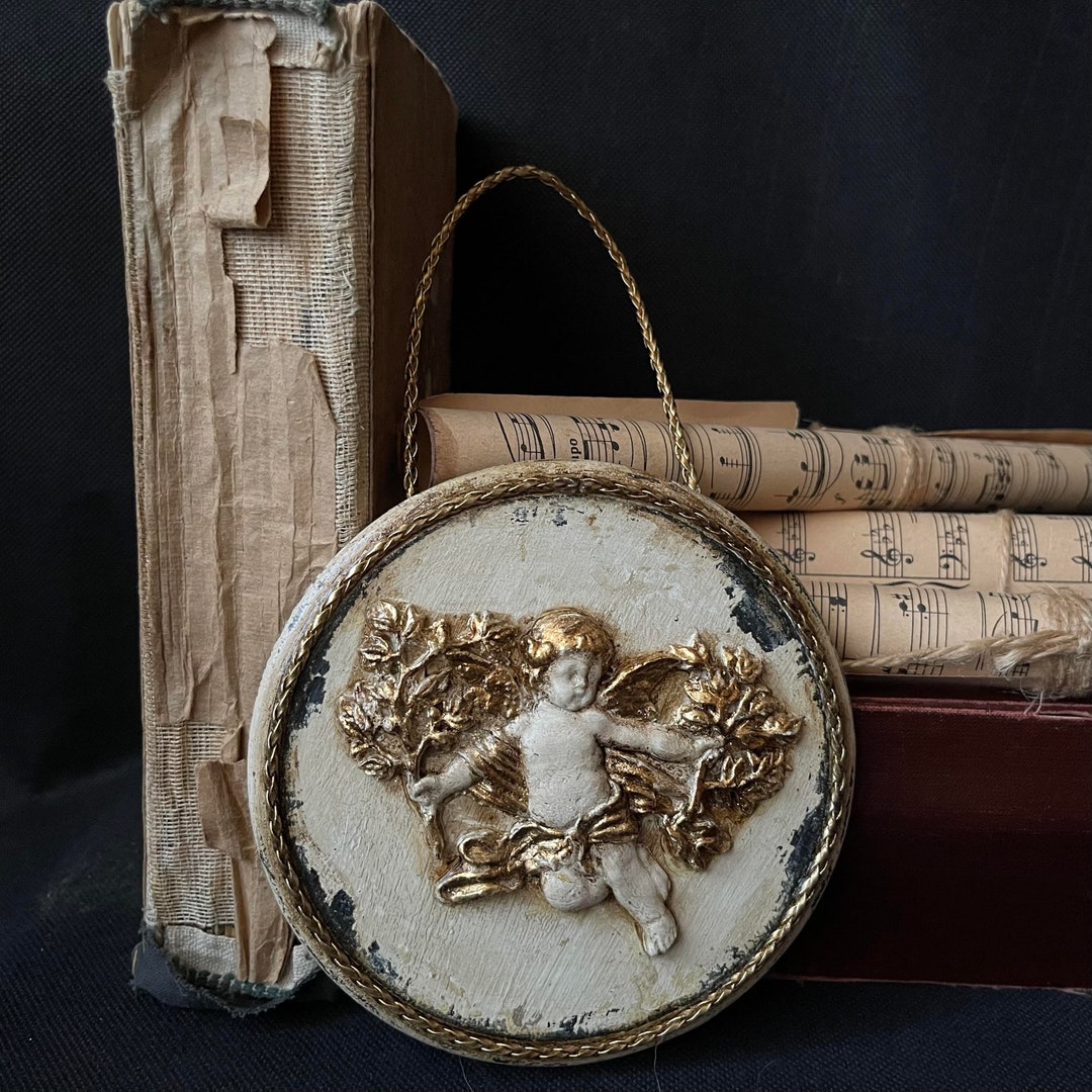 Shabby Chic Angel Ornament Vintage Style Wood Ornament French Home ...