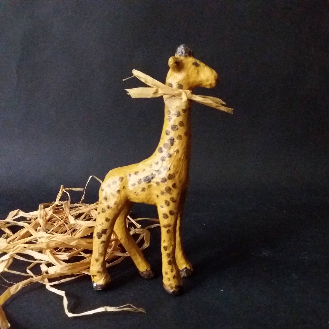 Unique Giraffe Gifts Paper Mache Giraffe Decor of Paper Mache Safari