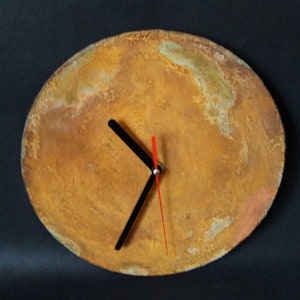 Steampunk Rusted Wood Wall Clock: Modern Industrial Decor