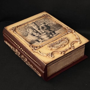 Grande boîte de rangement en bois pour faux livres Boîte décorative en forme de livre Boîte de rangement pour faux livre Boîte de livre en bois Boîte décorative pour faux livre