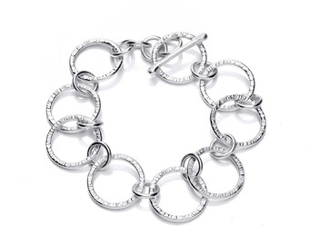 Argentium Silver Endless Circles Bracelet Kit - Self Assembly Jewellery Kit - Bracelet Kit -