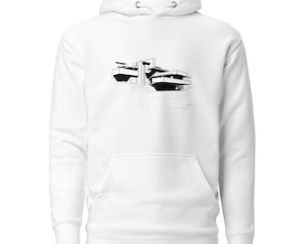 Iconic Architecture - Frank Lloyd Wright Design Lineart Hoodie - Unmatched Comfort and Style