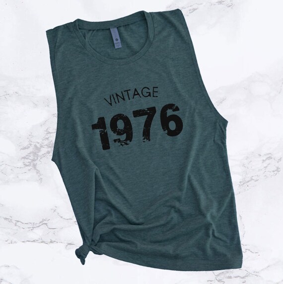No Man Is Perfect Except Those Born In 1976 Birthday Mens Tank Top Sleeveless Shirt White Small