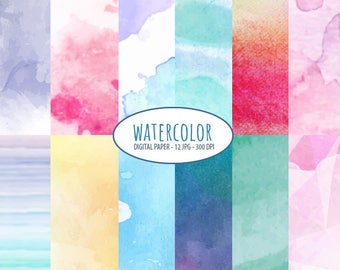 Watercolor Digital Paper Watercolor Backgrounds textured digital paper, watercolor textures, scrapbooking paper water splash