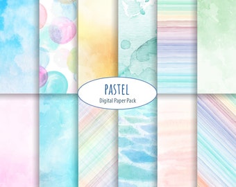 Watercolor Pastel Digital Paper Watercolor Backgrounds textured digital paper, watercolor textures, scrapbooking paper water splash