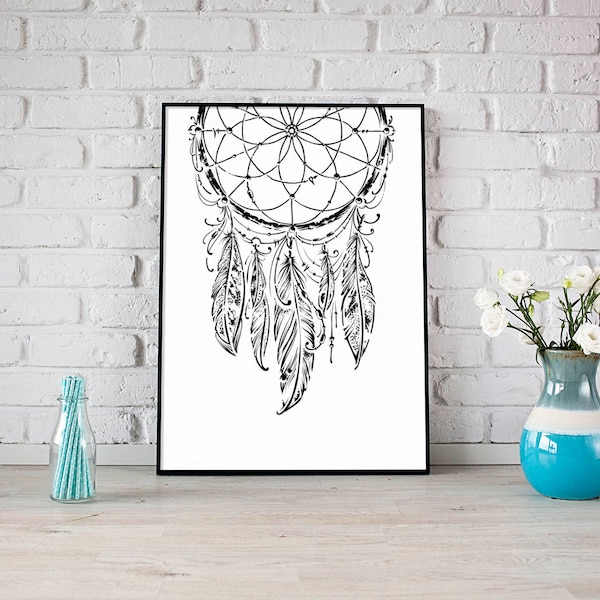 Dreamcatcher Print - Etsy
