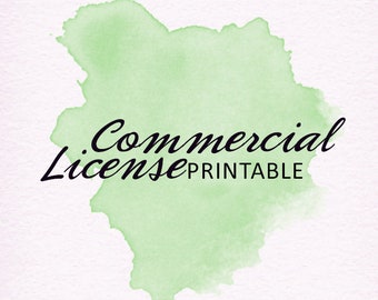 Commercial License/No Credit Required for printable