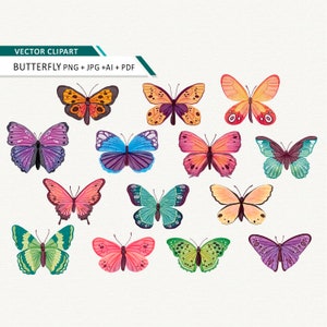 Schmetterlinge Clipart Aquarell Schmetterling druckbare sofortige Download kommerzielle Nutzung ok