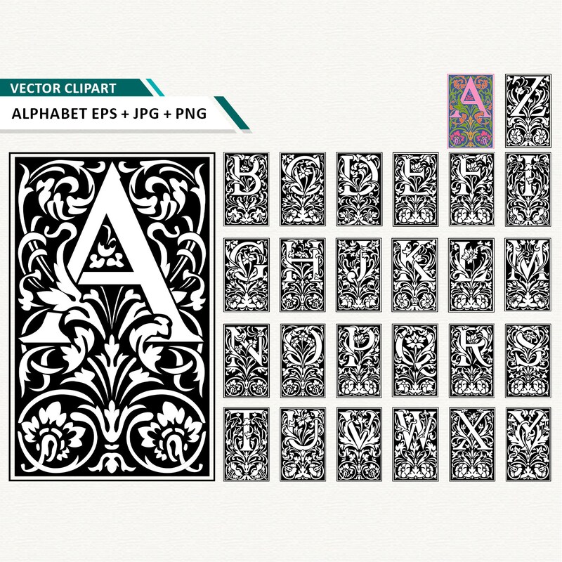 Victorian Alphabet - Etsy