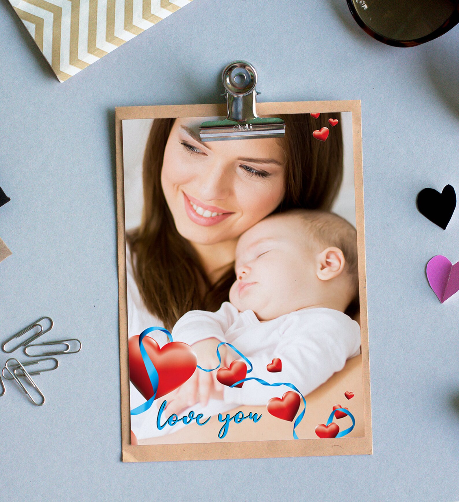 Love You Photo Frame Valentine Digital Photo Overlay Download Etsy