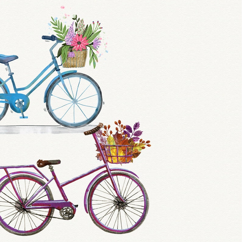 Aquarell Fahrrad Clip Art Bike Clipart Aquarell Fahrräder