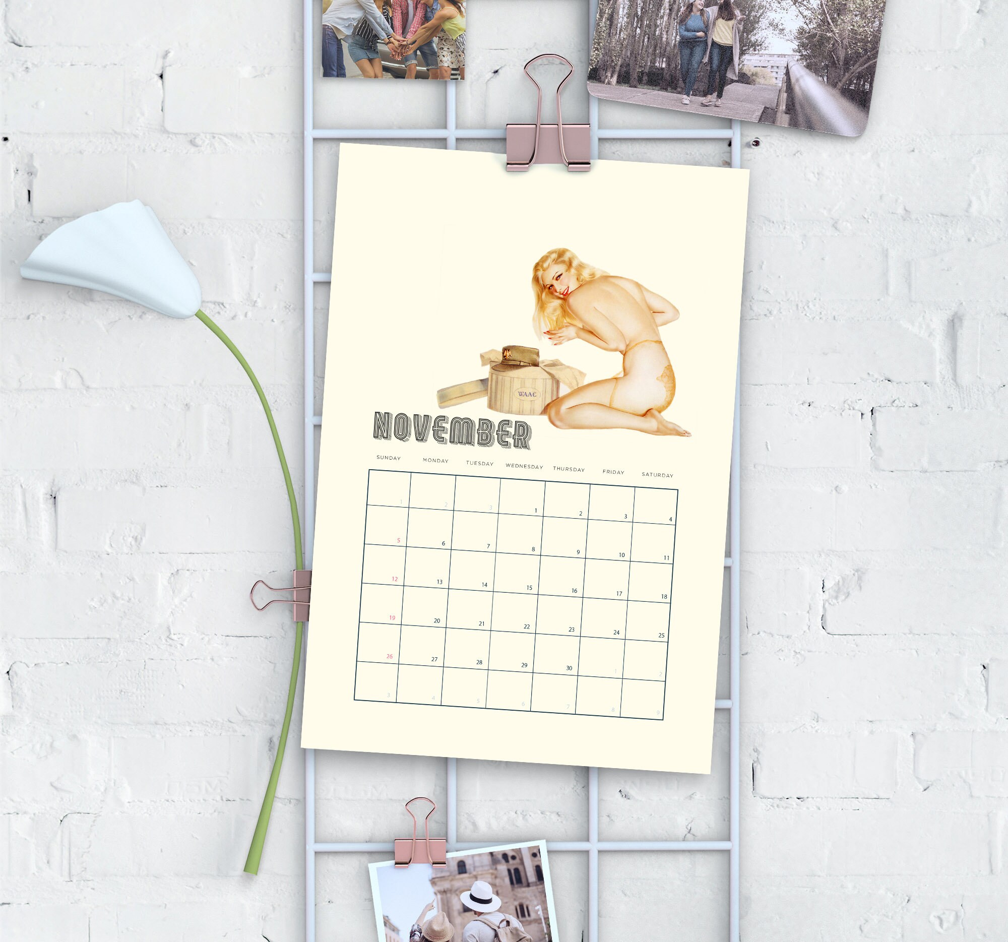 Calendar 2023 Printable Pin up Girls Monthly Calendar to Print - Etsy Australia