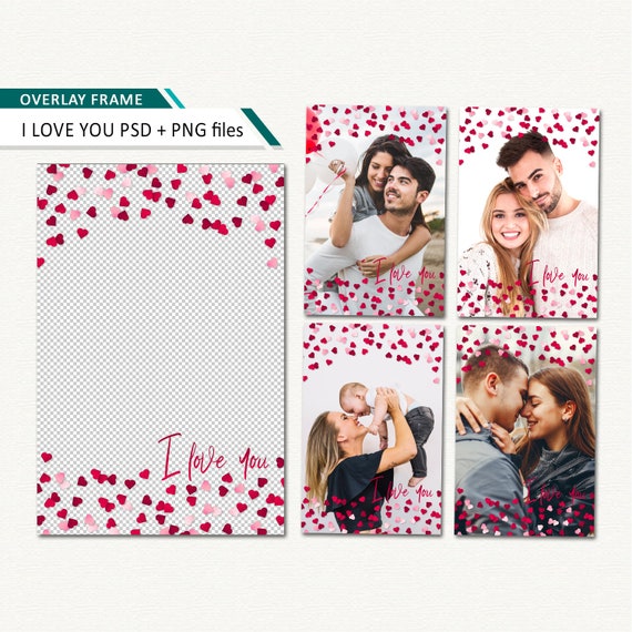 Valentine Photo Frame I Love You Digital Photo Overlay Etsy Valentine Photo Frame I Love You Digital Photo Overlay Etsy