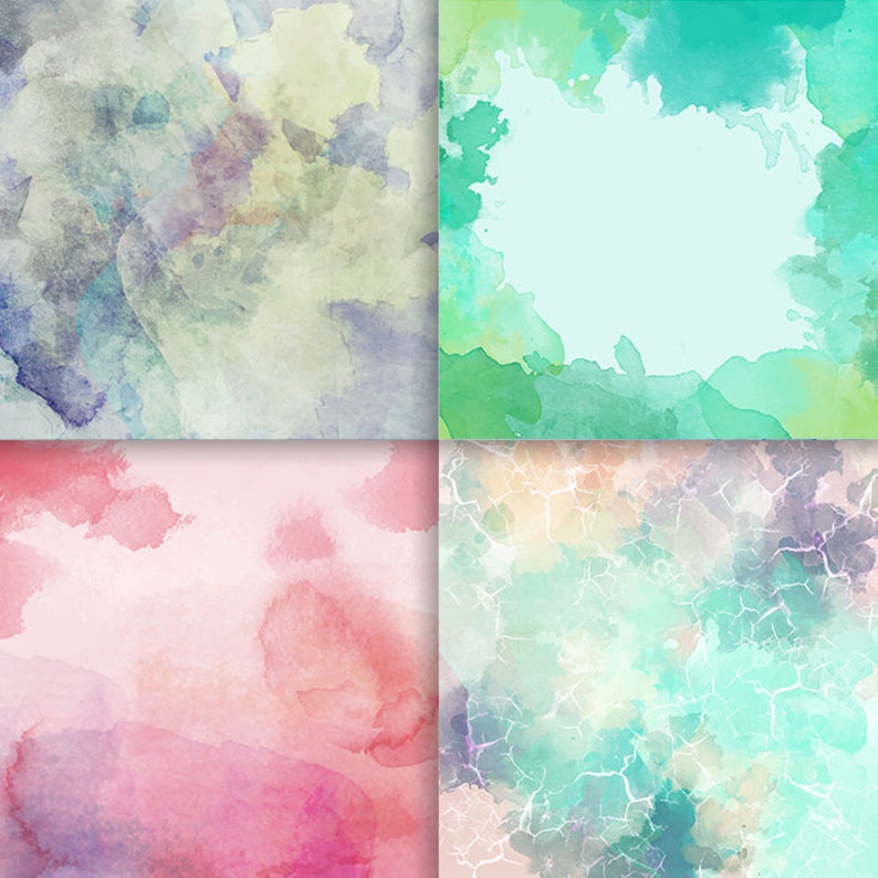 Watercolor Digital Paper Watercolor Backgrounds Textured Digital Paper ...