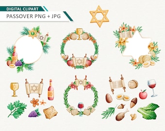 Passover clipart Happy Jewish clip art Passover Pesach Hagada פסח commercial use ok