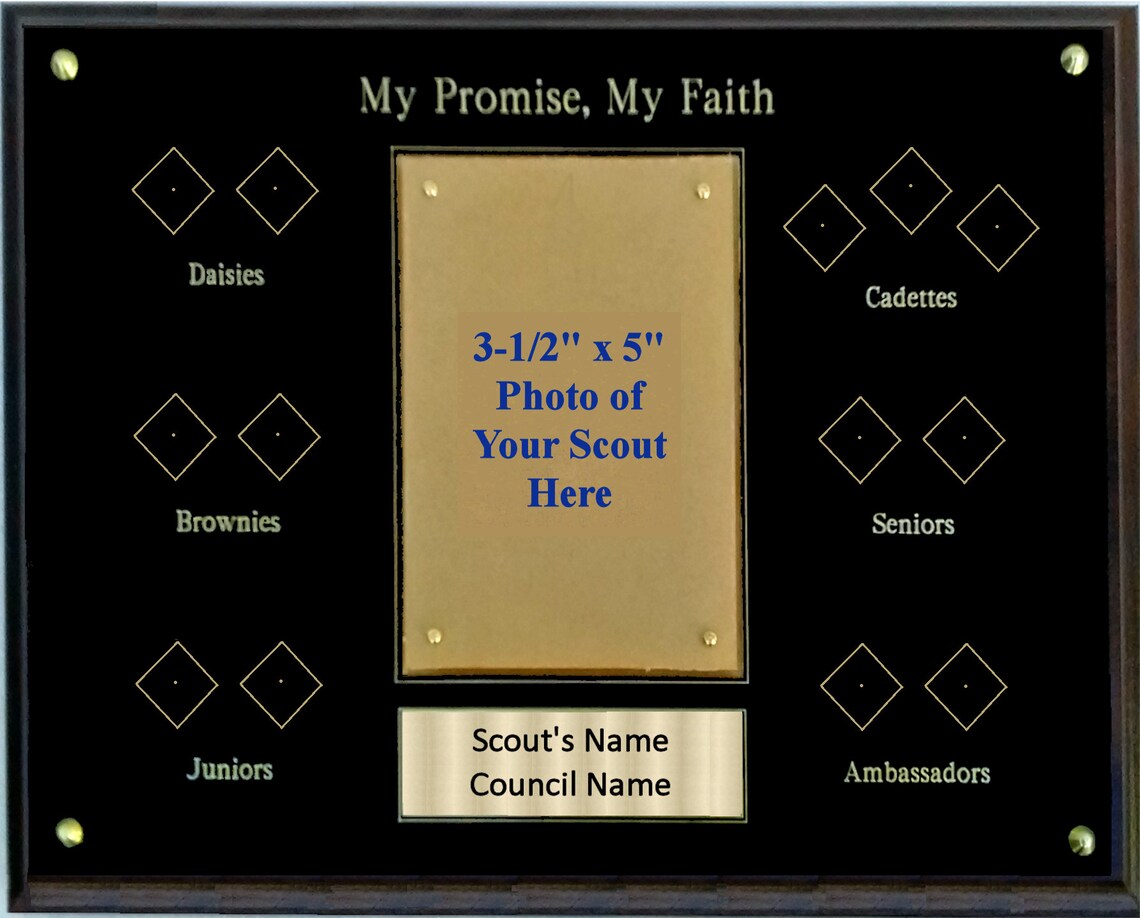 NEW My Promise My Faith Award Plaque Girl Scout Award Etsy