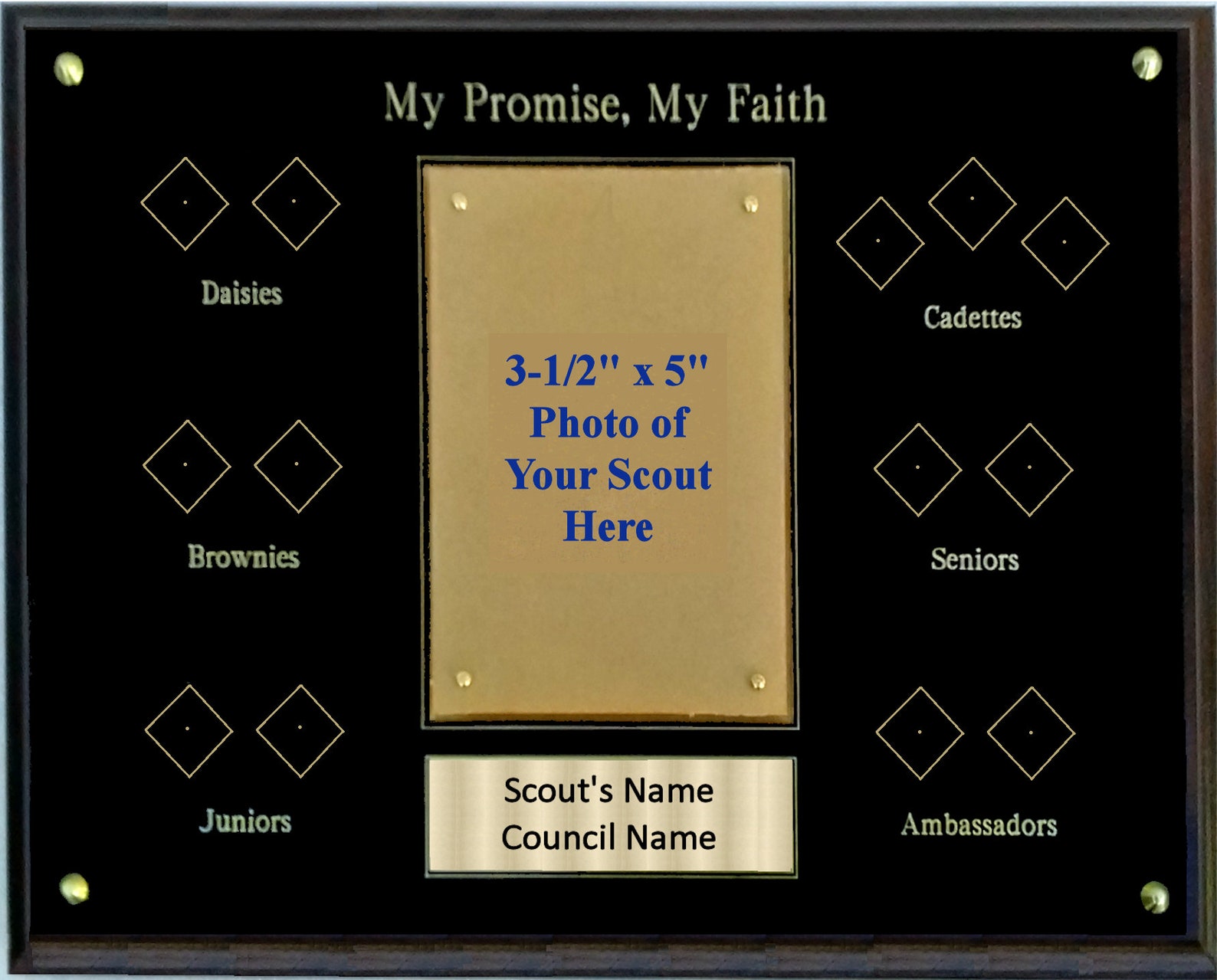 NEW My Promise My Faith Award Plaque Girl Scout Award Etsy