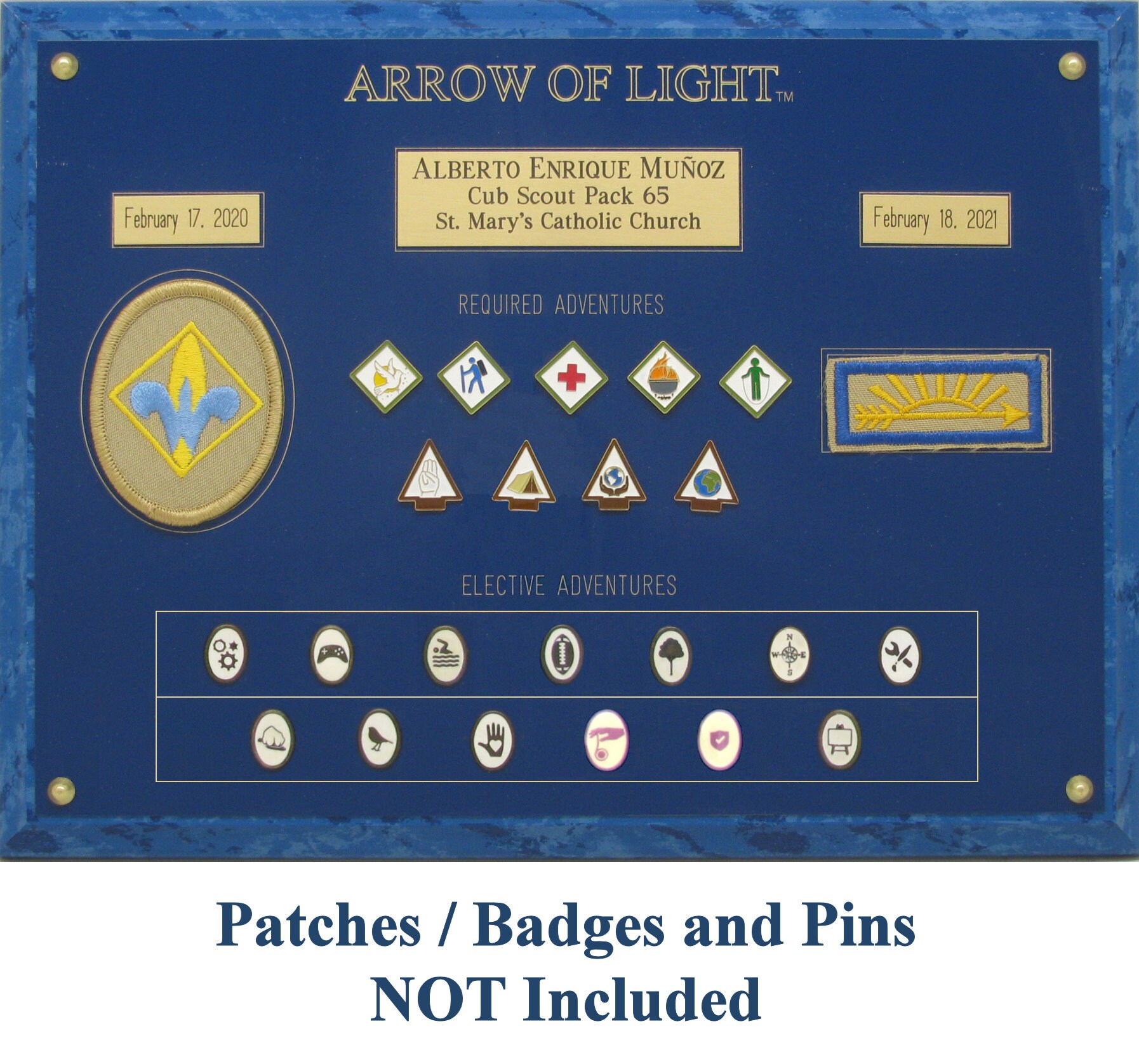 Standard Arrow of Light Plaque, Cub Scout Gift, Webelos/arrow of Light ...