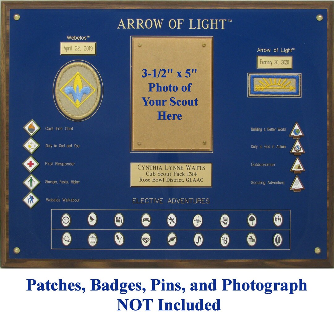 Photo Deluxe Arrow of Light Plaque Cub Scout Graduation Gift Etsy