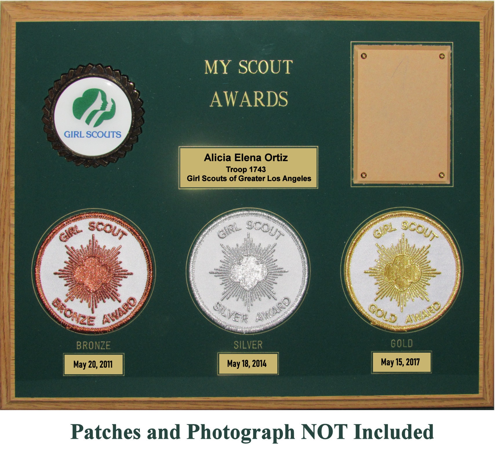 Girl Scout Gold Award Plaque
