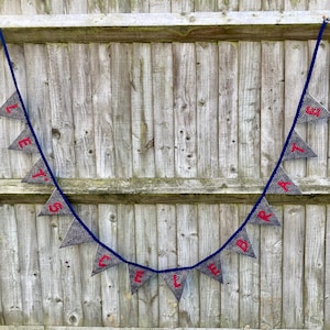 Celebration bunting, celebrate, banner, Handmade, reusable, eco friendly
