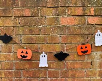 Halloween Garland - pumpkin - bat - ghost