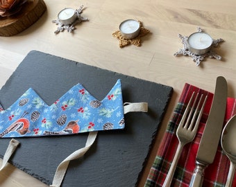 Cotton Fabric Crown, birthday, Christmas, celebration, reusable!