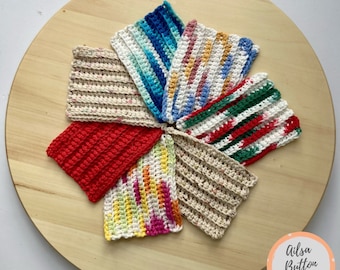 100% Cotton crocheted, exfoliating scrubby - Set of Two