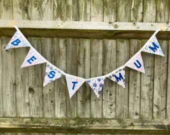 Mother’s Day bunting, Mother’s Day decoration, gift for mum, Handmade bunting, reusable bunting, eco friendly