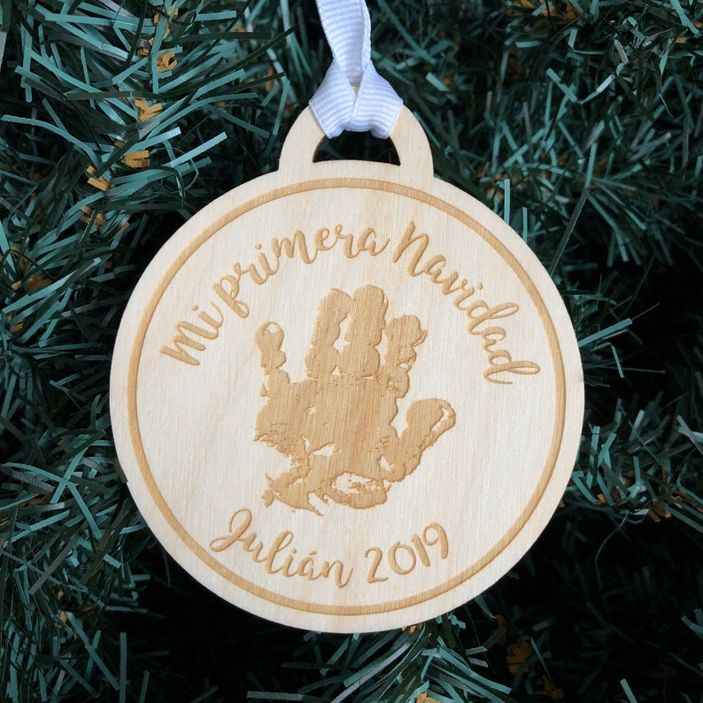 Handprint Ornament Footprint Custom ornament Christmas Etsy