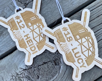 Custom Ringette Ornament, customized wooden ringette, Personalized ringette ornament, custom engraved ornament, team gift, ringette player