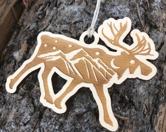 Caribou Ornament, Christmas Ornament, Conservation, Wildlife, Reindeer, Mountains, Wooden Christmas Ornament, The Wild, Wild Animal, Animal