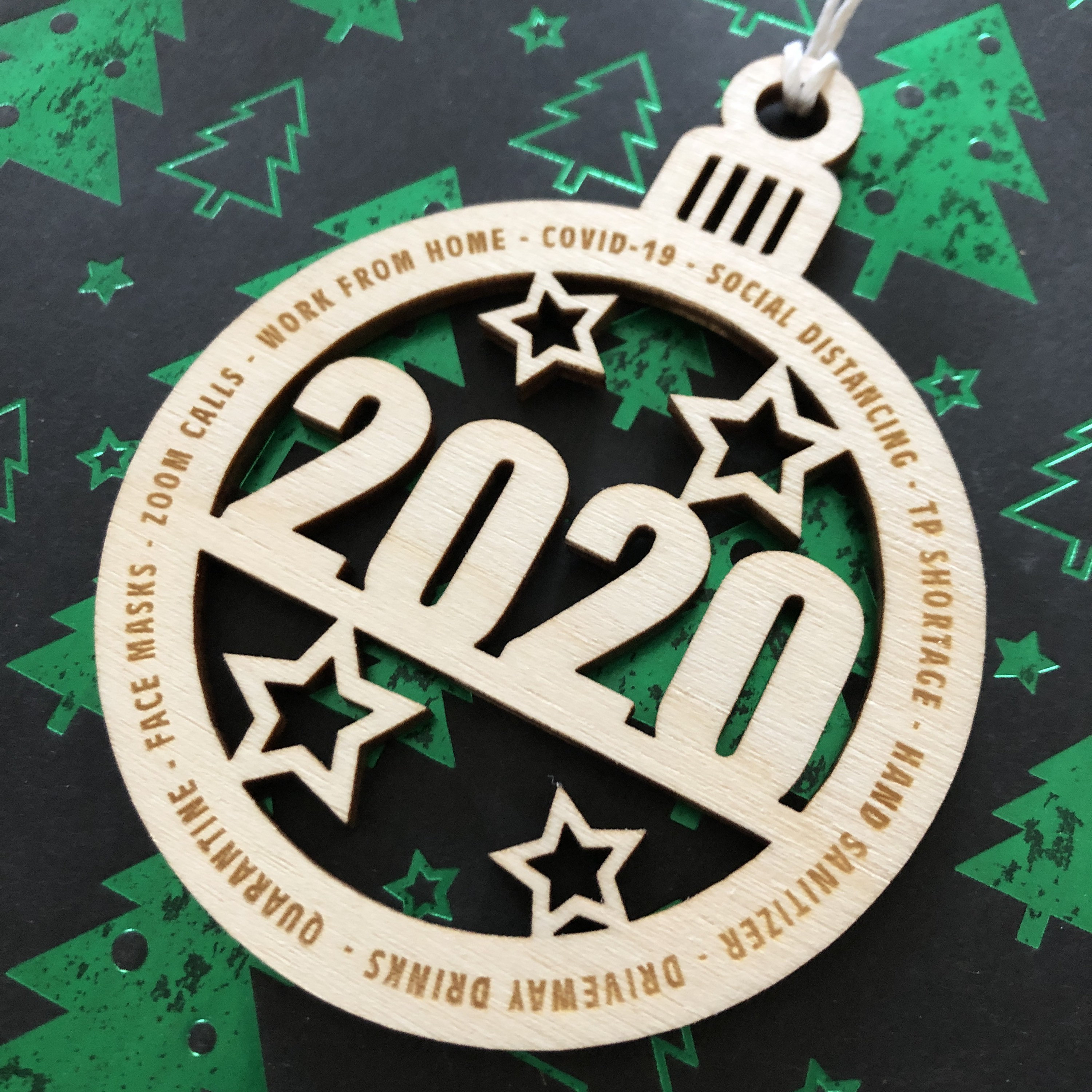 2020 Christmas Ornament Covid-19 Wooden Christmas Ornament | Etsy