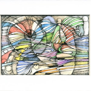 Netz, Aquarellmalerei Original Unikat,handmade art, Regenbogen, Komposition, Aquarell, Schmetterlinge,perhosia,Aquarium