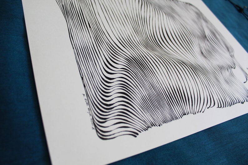 Drawings That Include Line Lines Phenomenon XIII, Original, Handmade Art, Pen Drawing, Drawing ...