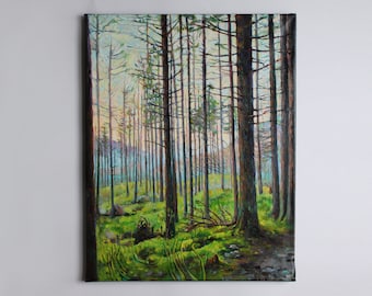 Forest II, Original oil painting oil painting unique