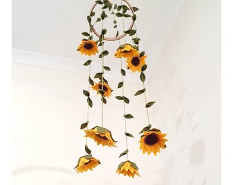 sunflower baby mobile