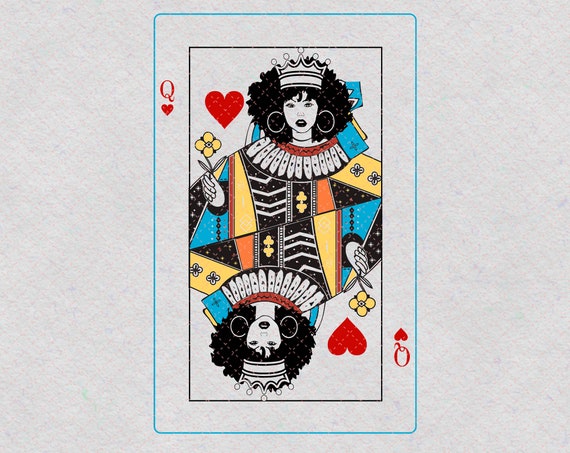 Queen Of Hearts Png Playing Card Queen Hearts Queen Gift Etsy