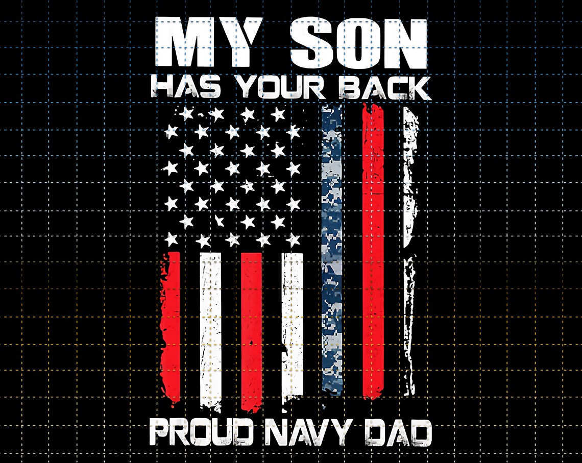 Proud Navy Dad PNG Printable Us Navy Png Dad Son Png Army | Etsy