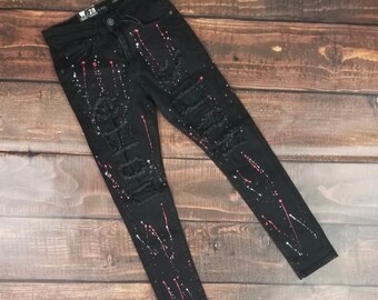 jeans with rhinestones
