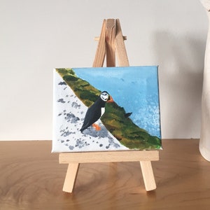 Mini Puffin canvas