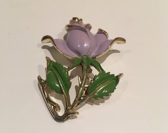 Vintage Floral Brooch - Costume Jewelry